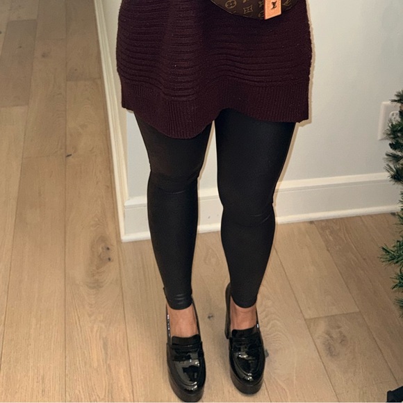 Black Patent Leather Platform Loafers - Picture 4 of 5